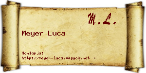 Meyer Luca névjegykártya